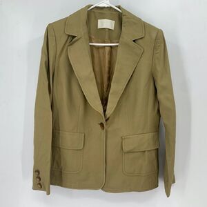 Ronit Zilkha Tan One Button Blazer Size 14